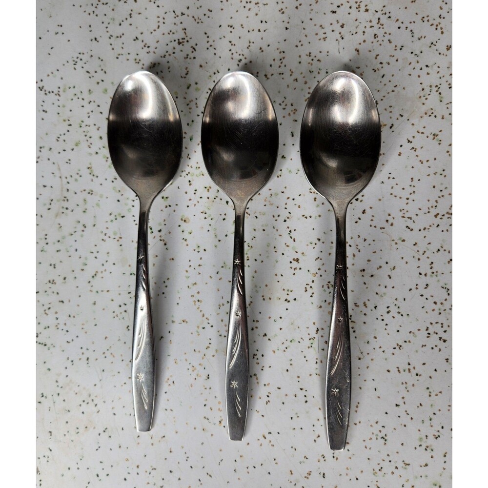 International Stainless Deluxe TONIGHT Flatware Silverware Spoons 3 Pcs